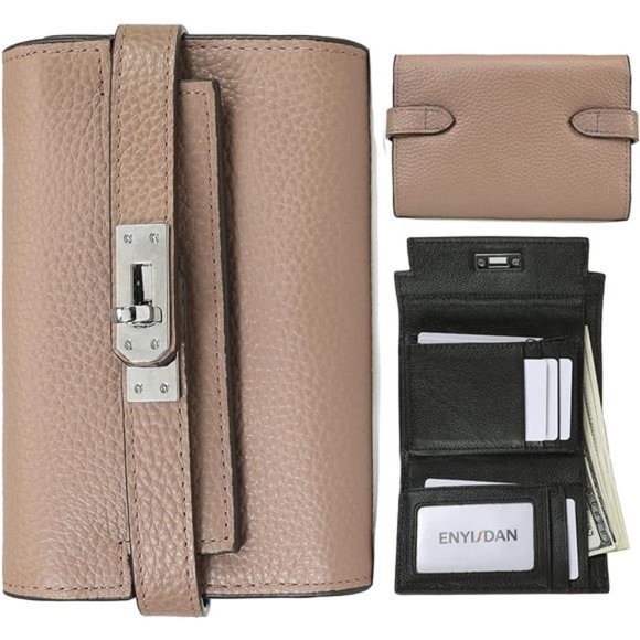 Women's Long Leather Wallet Button Wallet for Women Fashion Personality Clutch - Picture 3 of 5